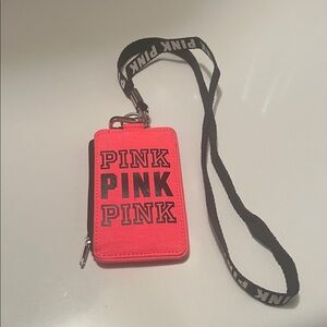 PINK Victoria's Secret Neon Pink Key & Card Holder
